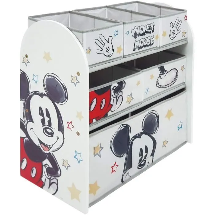 Meuble de Rangement Disney - Mickey Mouse - 6 tiroirs en tissu - Blanc-2