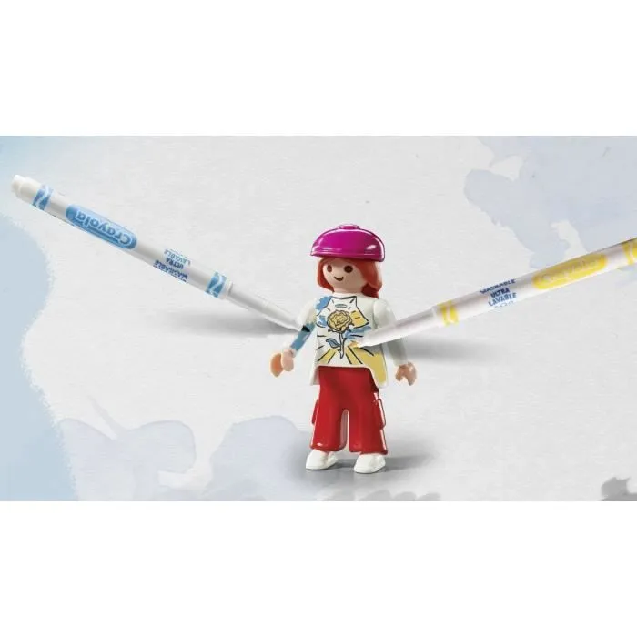 PLAYMOBIL 71515 Skateurs avec rampe, Color, 44 pièces, avec crayons Crayola, Dès 6 ans-2