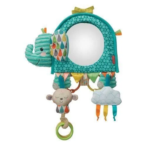 Jouet d'éveil pour bébé - INFANTINO - Soft - Go Gaga - Miroir d'activité éléphant-0