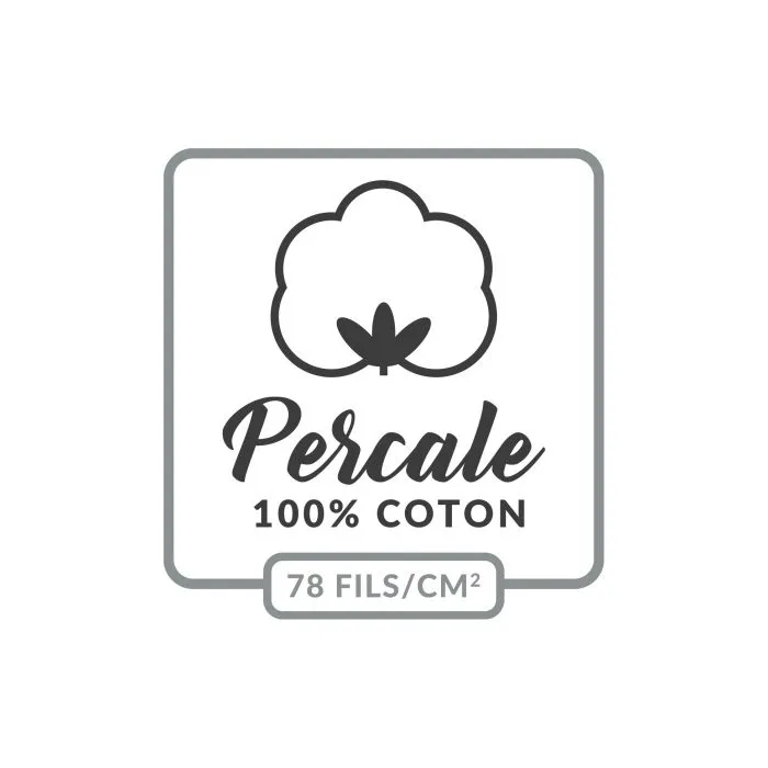 Taie d'oreiller - Percale - 50x70 cm - 100% coton - Blanc - Élégance chic-3