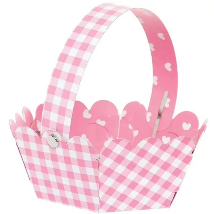 Kit de dessin Baker ross - FC477 - Lot de 8 paniers en forme de coeur en caoutchouc mousse pour bricolage d'enfants-3