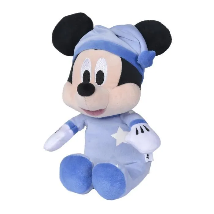 Peluche Disney Mickey  Phosphorescente - 25 x 13 13 cm - Impression lumineuse - Bleu-2