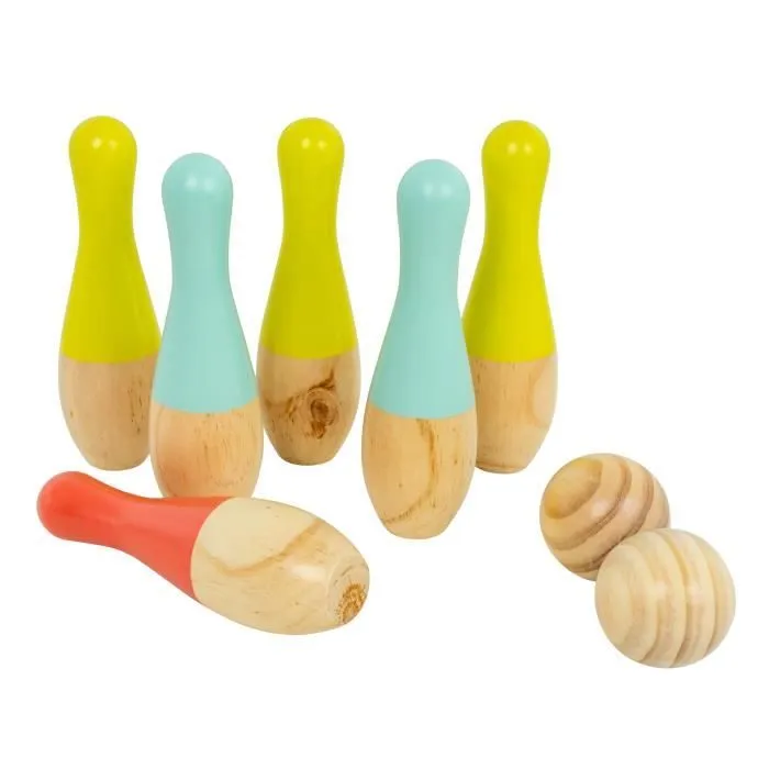 Quilles extérieures - Bois FSC - Multi couleur - Pour enfants - Utilisation extérieure - Mixte-0
