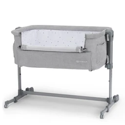 KINDERKRAFT Nest Up - Lit bébé cododo - Hauteur réglable - Pieds réglables - Sac de Transport inclus - Gris claire-1