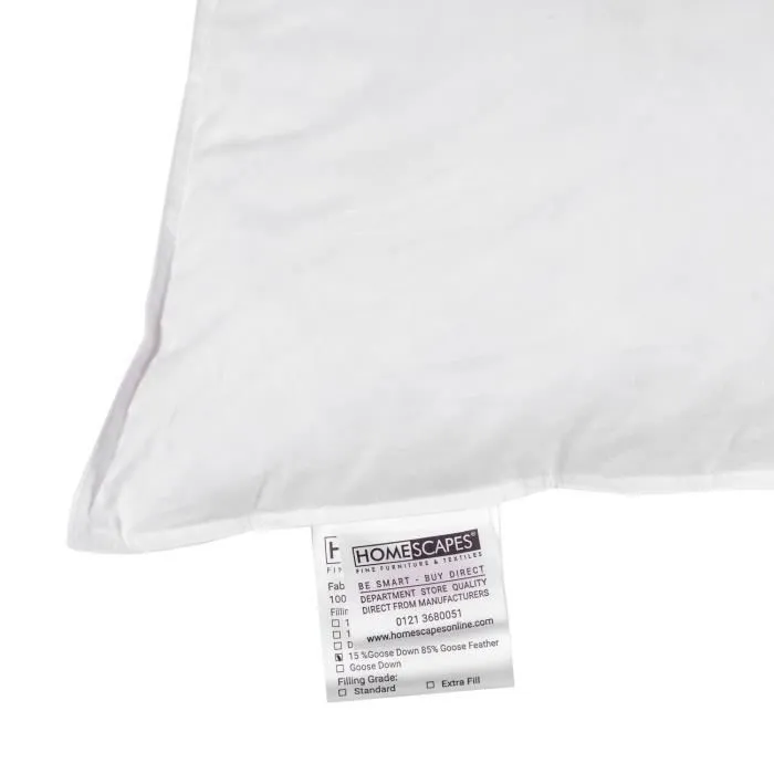 Oreiller gonflant et moelleux en plumes et duvet d'oie blanc 65 x 65 cm-3