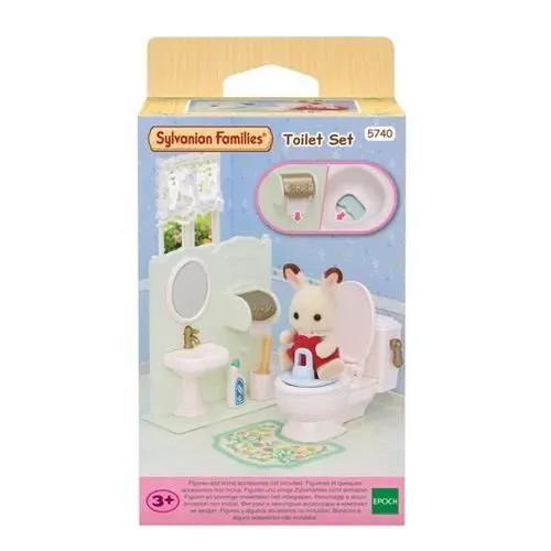 Jouet - SYLVANIAN FAMILIES - 5740 Les toilettes - Toilettes avec chasse d'eau et accessoires-0