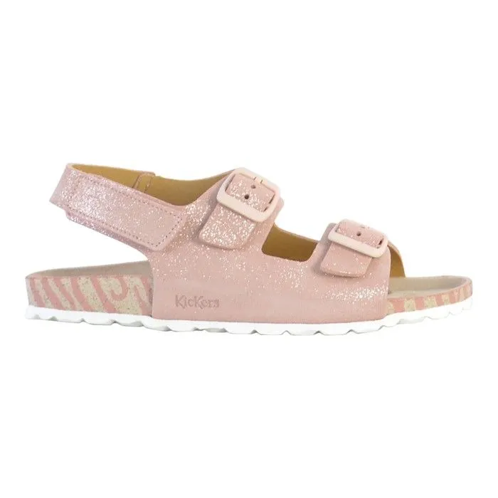 Sandales - KICKERS - Sunyva - Cuir - Rose - Fermeture à scratch-1