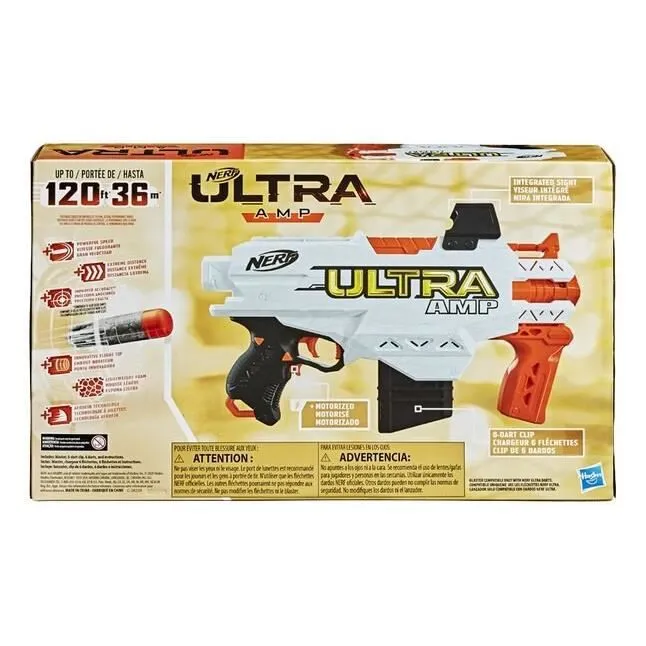 NERF - Ultra - Amp - Blaster motorisé - chargeur 6 fléchettes - 6 fléchettes - compatible uniquement avec fléchettes NERF - Ultra-3
