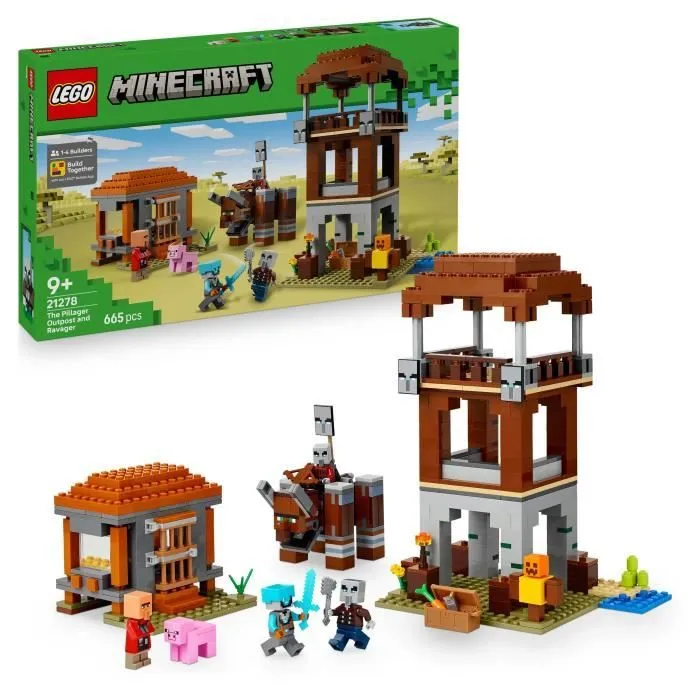 LEGO Minecraft 21278 L’Avant-Poste De Pillards Et Le Ravageur - Jeu Pour Garçon Dès 9 Ans-0