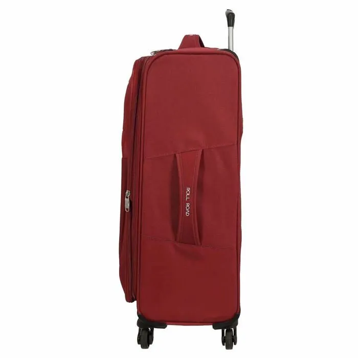 Roll road Royce Set de Bagages Rouge 55/66/76 cms Souple Polyester Serrure a combinaison 196L 4 roues Bagage a main-1