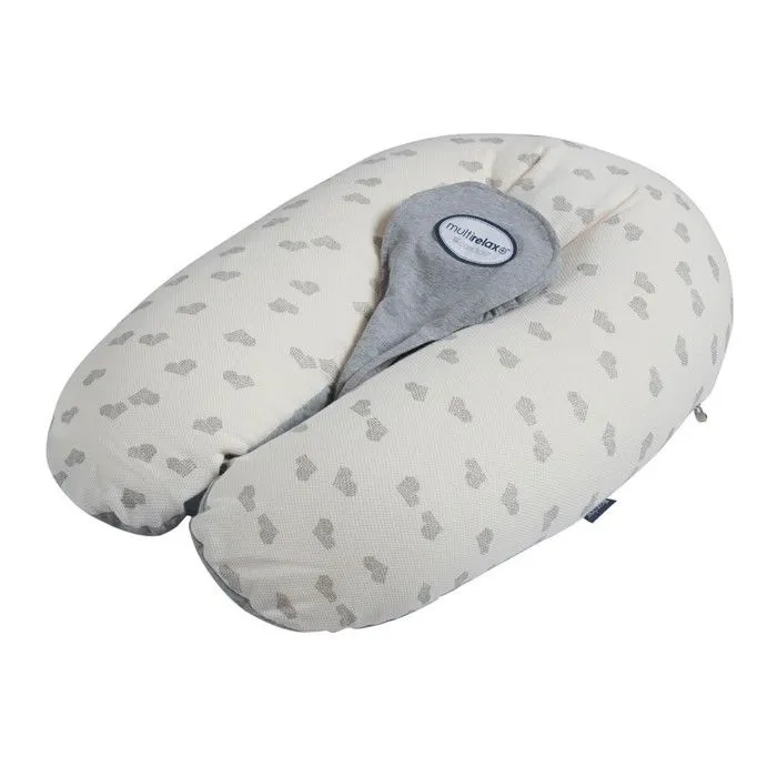 CANDIDE - Coussin de maternité Multirelax Jersey cœurs/gris-2