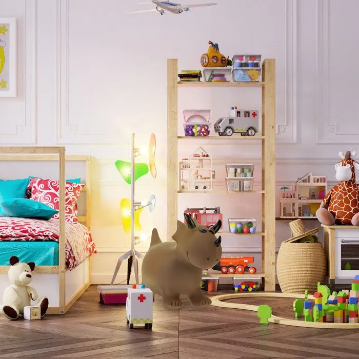 Relaxdays Animal sauteur avec pompe à air, en forme de tricératops, charge max. 50 kg, sans BPA, pour enfants, marron-2