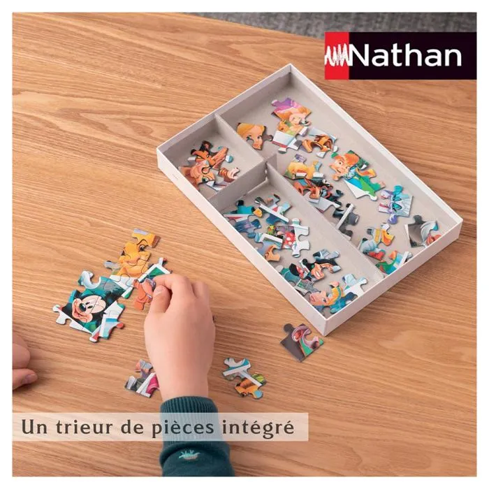 Puzzle 100 pièces Disney - NATHAN - La grande famille - Dessins animés et BD - 36x26 cm-2