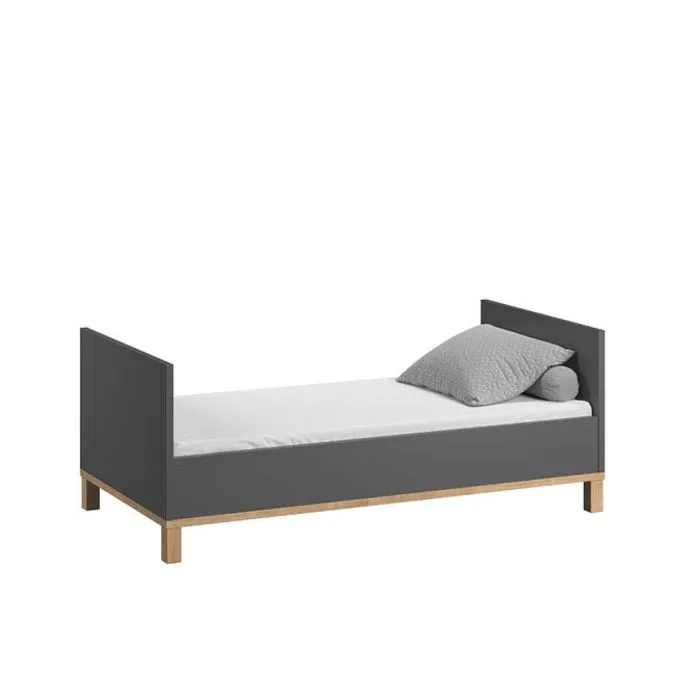 Meubles Vox - 4020052 - Lit évolutif 70X140 Altitude graphite/bois-1