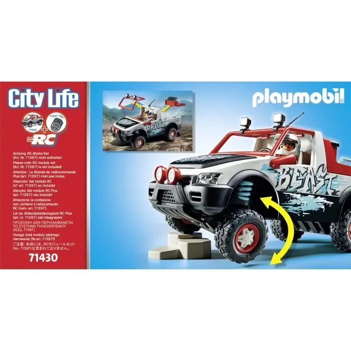 PLAYMOBIL 71430 Voiture de rallye, City Life, Avec personnage et véhicule tout-terrain, 74 pièces, Dès 4 ans-5