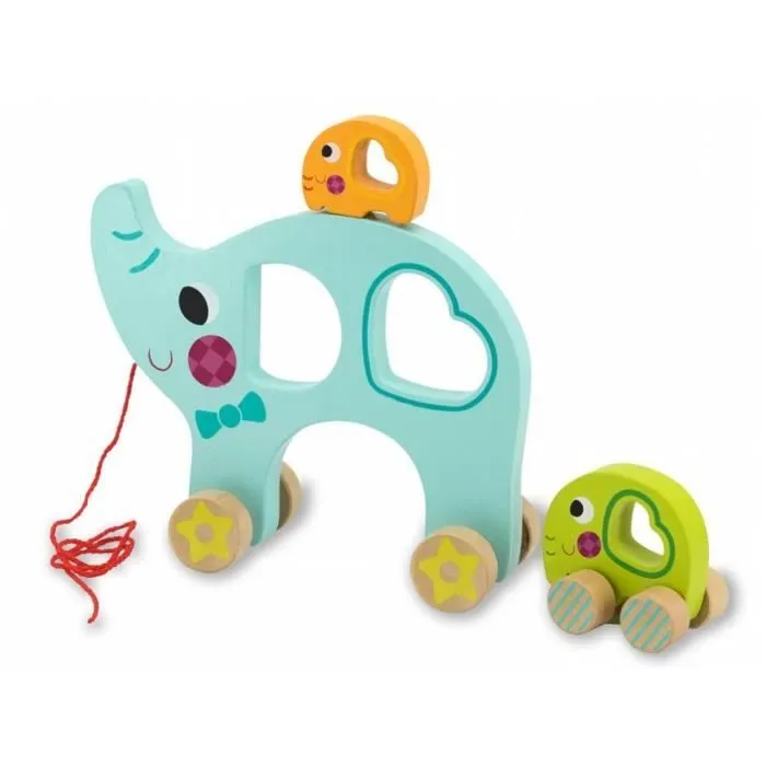 JAMARA dessin figure Olifant junior 24 x 8,3 cm bois bleu 3 parties-0