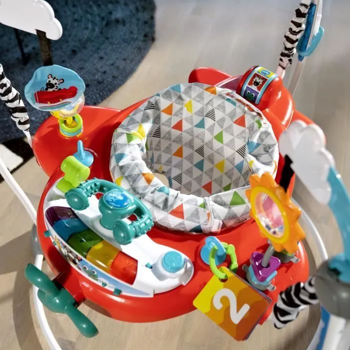 BABY EINSTEIN Aire d'Eveil à Rebonds Ocean Explorers - Petit Avion, Jouets interactifs multilingues, Siège pivotant à 360 degrés-5