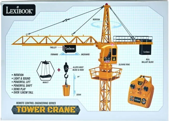 Crosslander® Pro Grue Géante - Dominez le chantier avec cette imposante grue télécommandée, dotée de sons et d'effets lumineux !-2