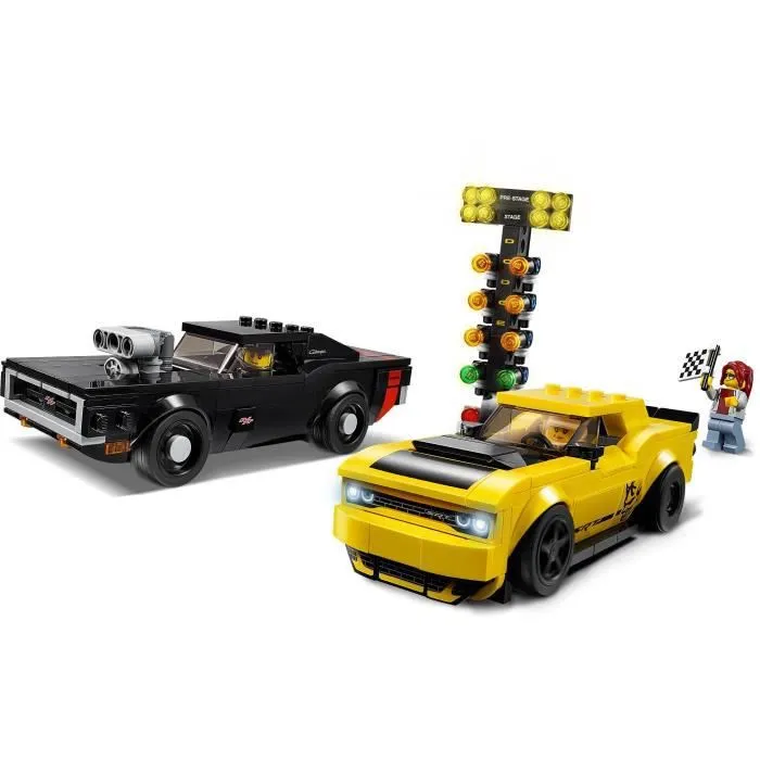 LEGO® Speed Champions 75893 - Dodge Challenger Srt demon 2018 et Dodge Charger R/T 1970 - Jeu de construction-3