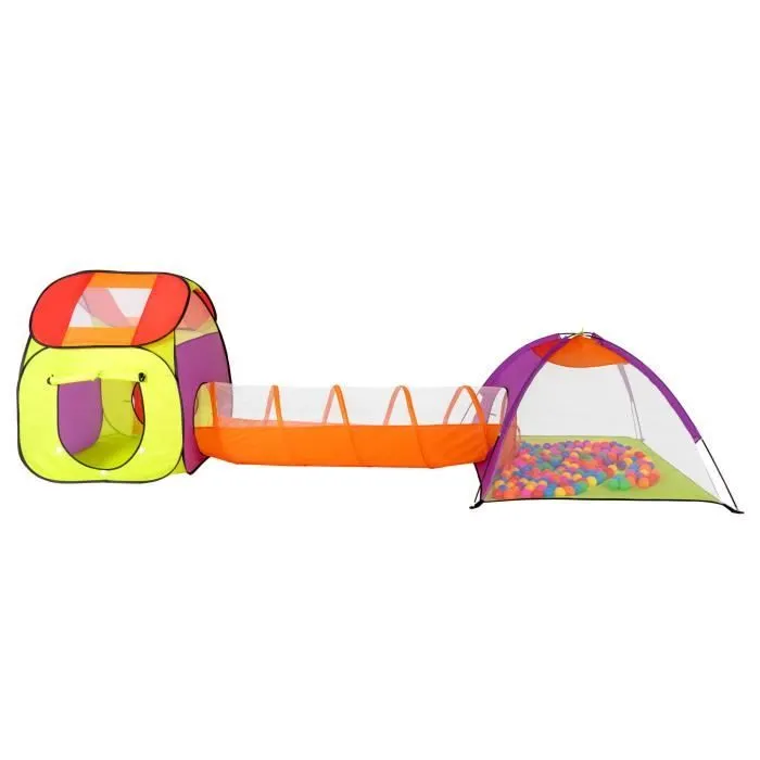 Tente de jeu pour enfants avec tunnel - SPRINGOS - Maison de jeu - Multicolore - 3 ans et plus-2