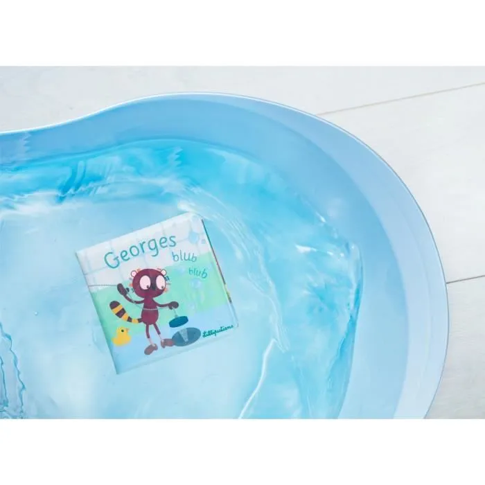 Livre de bain - LILLIPUTIENS - George Blub Blub - Plastique - Bleu - Pour enfants de 12 mois-0