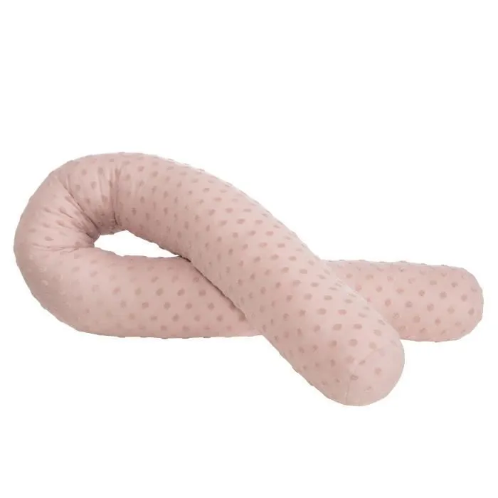ROBA Traversin - Tour de Lit Bébé "Lil Planet" 170x12 - Certifié GOTS - Rose-0