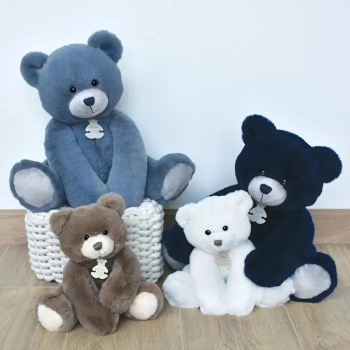 Jouet en peluche - HISTOIRE D'OURS - Ours Oscar - 25 cm - Bleu Jean - Intérieur-1