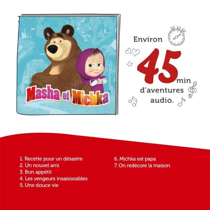 Figurine Tonie Masha et Mishka - TONIES® - 7 aventures audio pour enfant à partir de 3 ans-3
