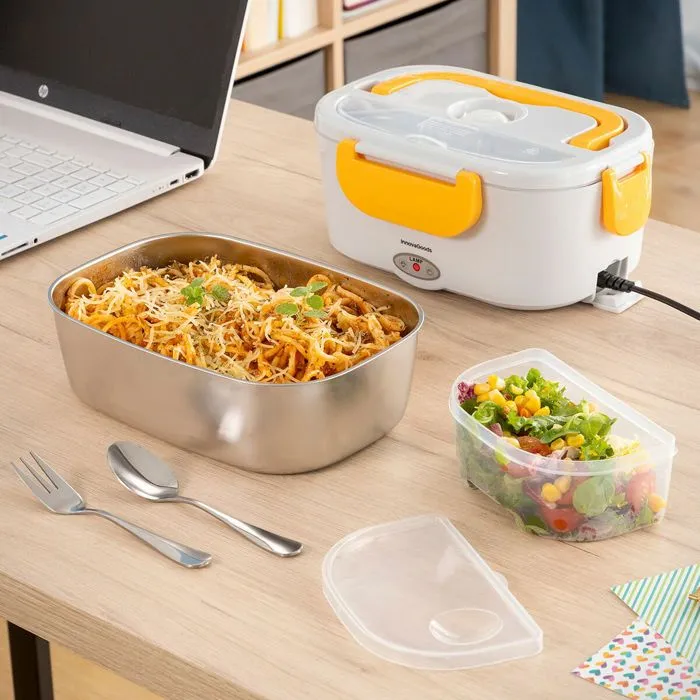 Boîte à Repas Électrique - Lunffi - InnovaGoods - 1,5 L - Acier inoxydable - Pliable-1