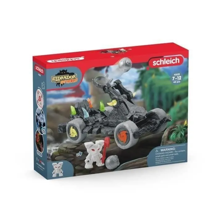 Catapulte avec Mini Creature, Coffret figurines d'action fantastiques très durables, Dès 7 ans, schleich 4618 ELDRADOR Mini Creature-0