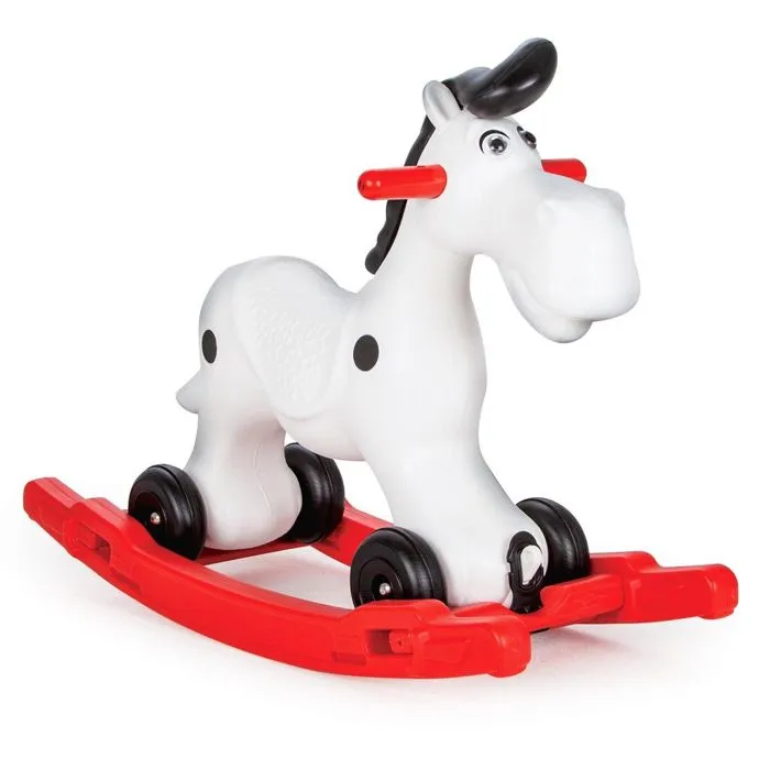 Cheval à bascule en plastique Bob Gallop - JAMARA - Rouge et blanc - Pour enfants de 1 à 3 ans-1