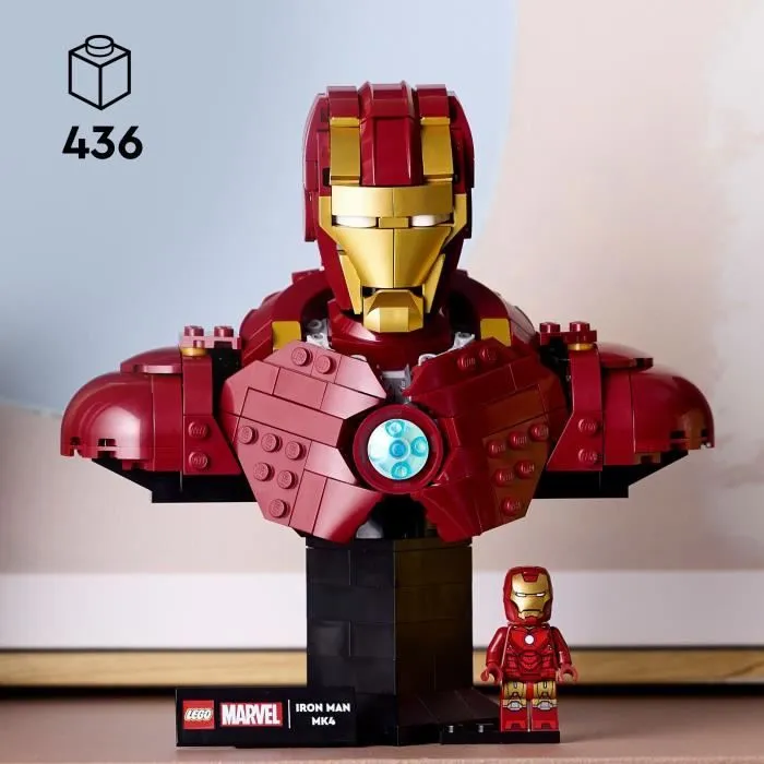 LEGO Marvel 76327 Buste d’Iron Man MK4 - Set De Construction Pour Adulte - Idée Cadeau-1