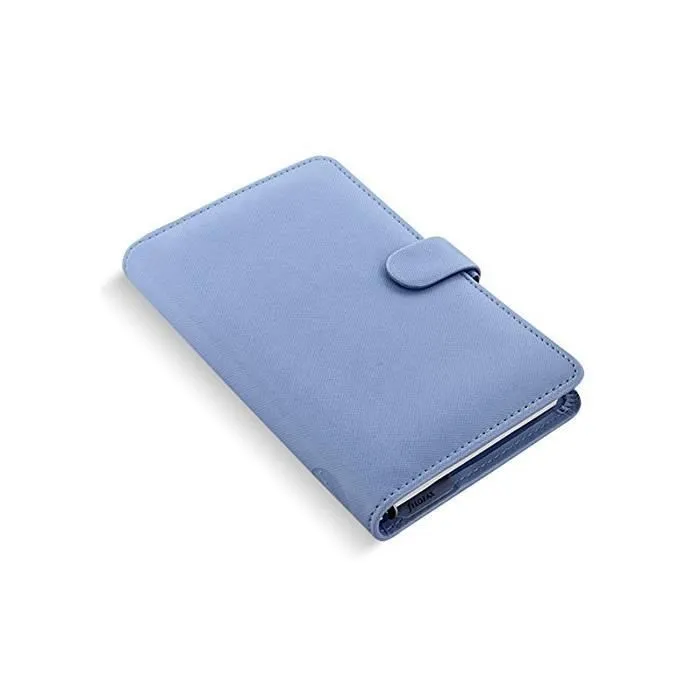 Agenda organiseur - FILOFAX - Saffiano - Format Personal Compact - Bleu - Rigide - Spirales-1