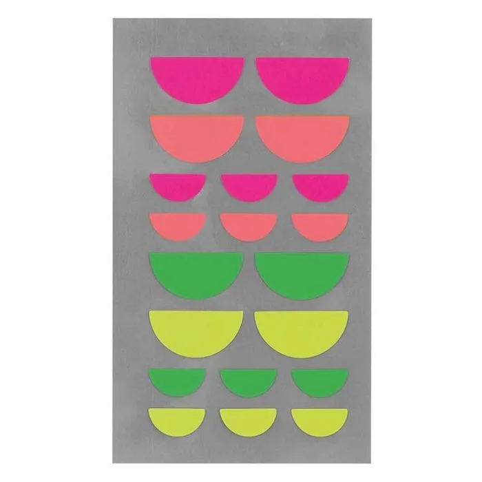 80 autocollants bouche fluo-1