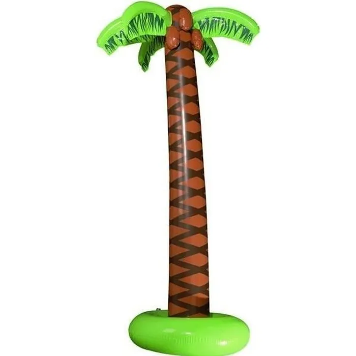 Palmier gonflable - Décoration de fête - Vert - Plastique - Utilisation extérieure - Mixte-0