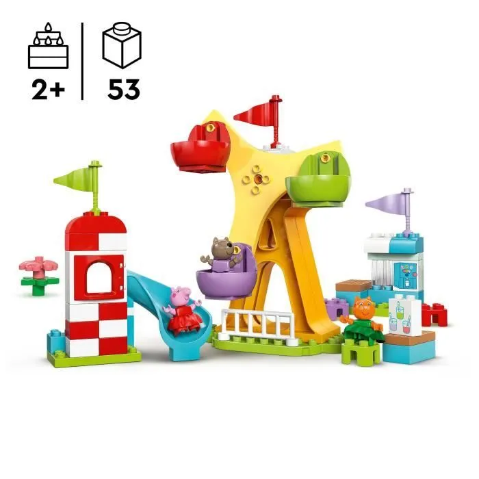 LEGO DUPLO Peppa Pig 10453 La Fête Foraine - Jeu de construction pour enfants dès 2 ans-1