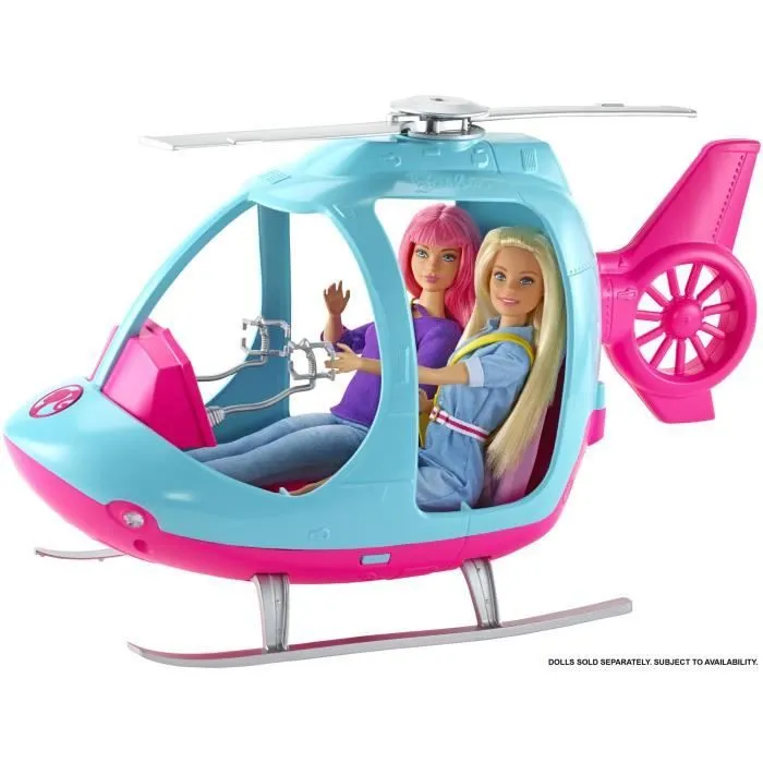 BARBIE Hélicoptère 2 places avec hélice rotative - 41 cm-1