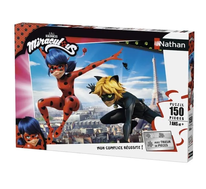 Puzzle - NATHAN - Lady Bug - 150 pièces - Rouge - Dessins animés et BD-1