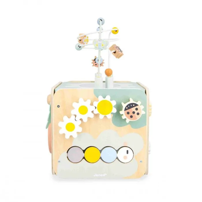 Grand Cube Multi-Activités Sweet Cocoon - 11 Activités pour Enfant - Jouet d'Éveil - en Bois FSC - Dès 18 Mois-5