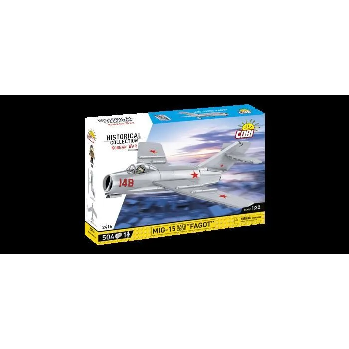 Maquette - COBI - 2416 - MIG-15 NATO CODE "FAGOT" - 504 Pièces - Plastique - À monter soi-même-1