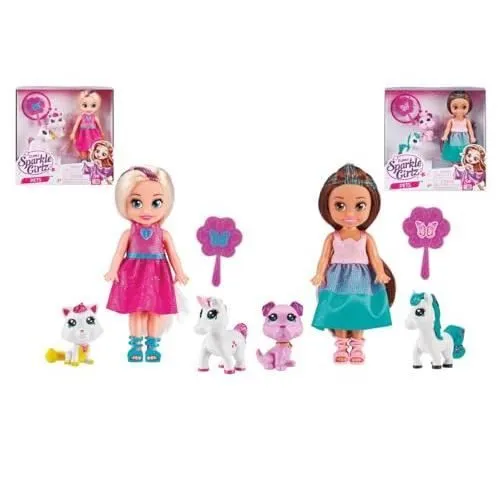 Poupée Sparkle Girlz Fée Ballerine avec figurine Licorne - ZURU - Modèles assortis - 12 cm-0