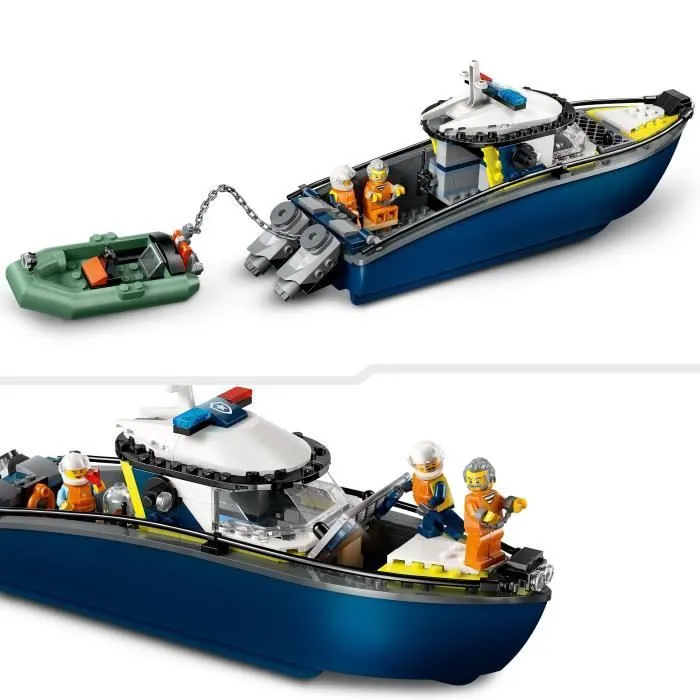 LEGO City 60456 La Course-Poursuite en Bateau de Police - Jouet pour Garçon dès 6 ans-2