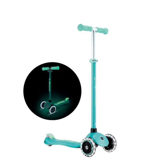 Globber - Trottinette 3 roues PRIMO PLUS GLOW LIGHTS - Vert menthe-1