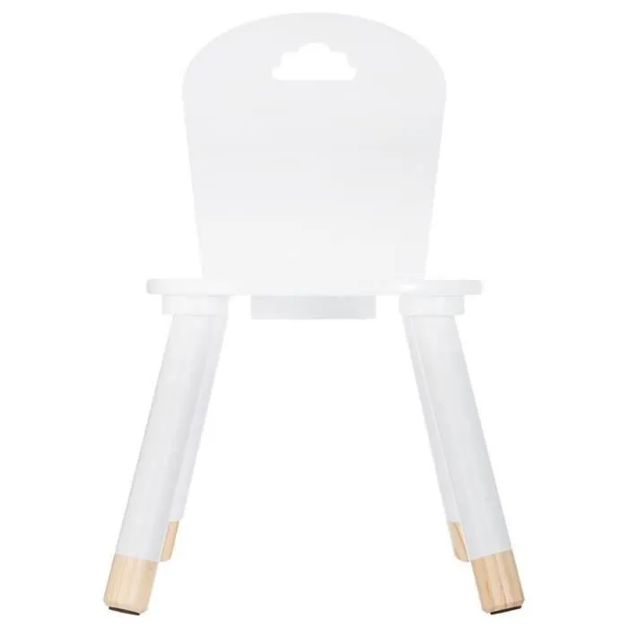 Chaise douceur blanche pour enfant en bois-1