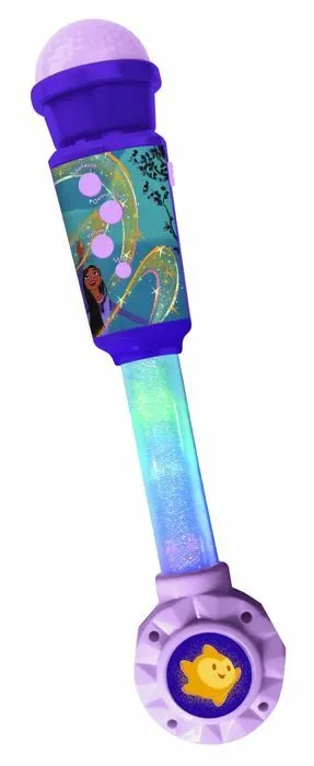 Microphone Wish avec tube lumineux, enceinte (entrée auxiliaire), mélodies et effets sonores-0