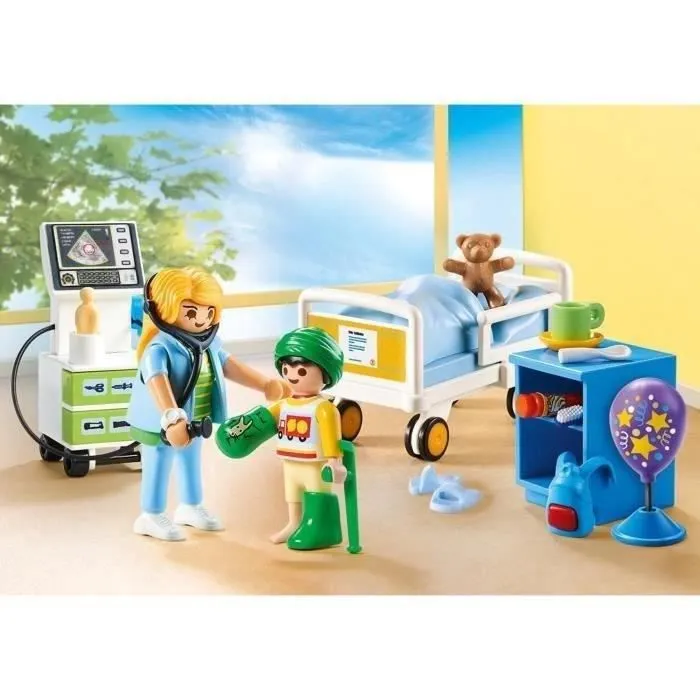 PLAYMOBIL - 70192 - City Life L'Hôpital - Chambre d'hôpital pour enfant-2