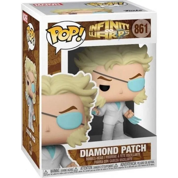 Figurine POP Marvel Infinity Warps Diamond Patch - FUNKO - 9cm - Noir - Marvel - Pop !-1