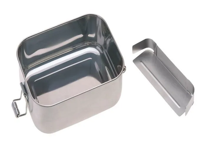 Lässig Boîte à déjeuner argenté marron pour fille et garçon - Lunchbox Stainless Steel Bamboo Garden Explorer 150379-2