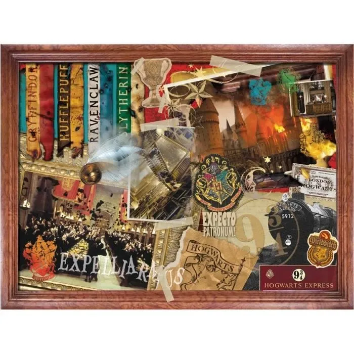 Puzzle Harry Potter Poudlard 1000 pièces - Nouvelle Edition - Cinéma et publicité - Winning Moves-1