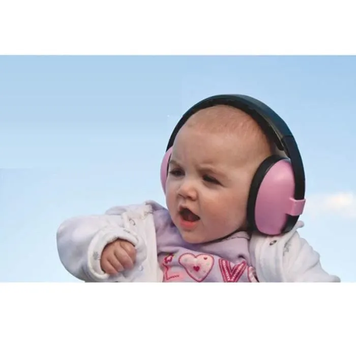 Casque anti-bruit bébé rose BANZ-0